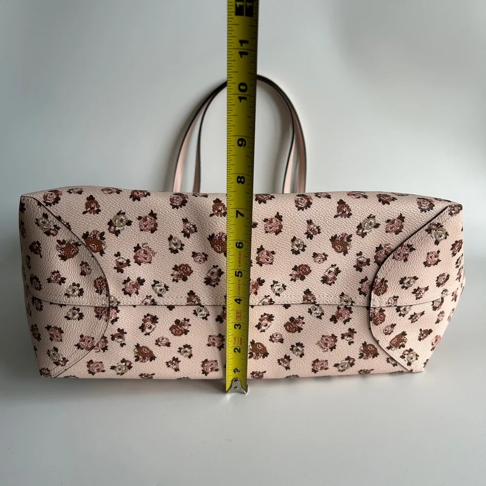 Coach City Tote Rose Print Blush Multi‎ Crossgrain Leather Bag NEW CY682